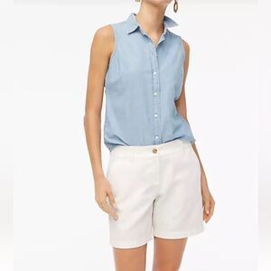011- NWOT bo201 0 J.Crew 7" classic chino short in white